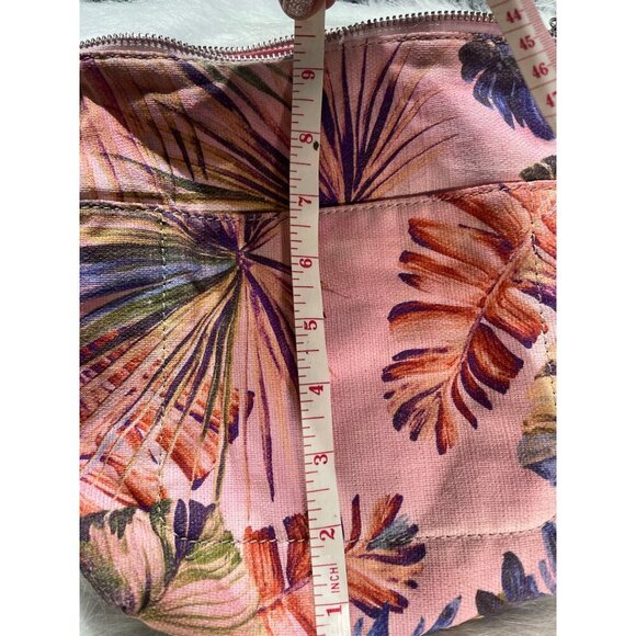 CHICO Tropical Floral Pink Crossbody Bag With Adjustable Strap & Zipper Closure - Picture 10 of 12